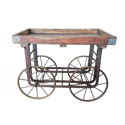 Iron and Wood Small Cart