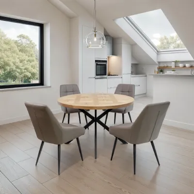 AVA DINING CHAIR TAUPE PU