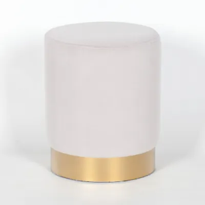 Grey Round Stool