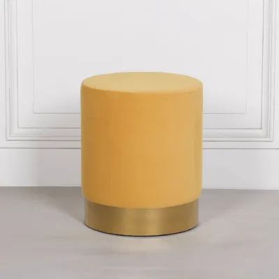 Mustard Round Stool