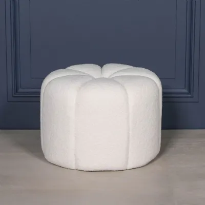 Boucle Petal Round Stool
