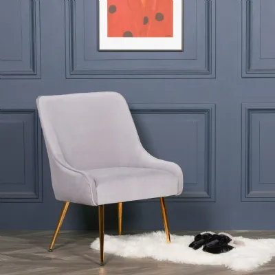 Grey Velvet Chair