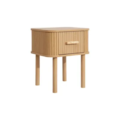 Axel 1 Drawer Fluted Bedside Oak
