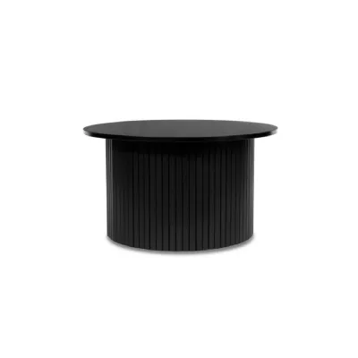 Axel Round Fluted Coffee Table Black