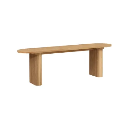Axel Fluted Dining Bench Oak