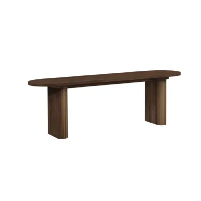 Axel Fluted Dining Bench Walnut