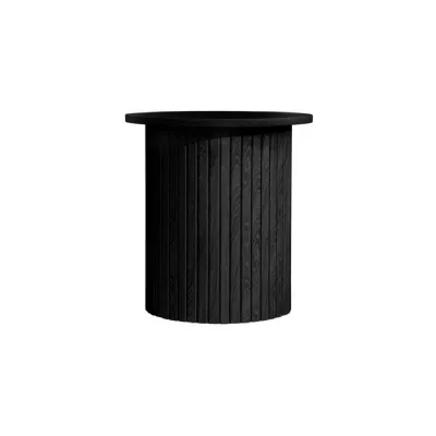 Axel Fluted Side Table Black