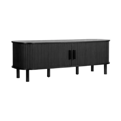 Axel Fluted Small TV Unit Black