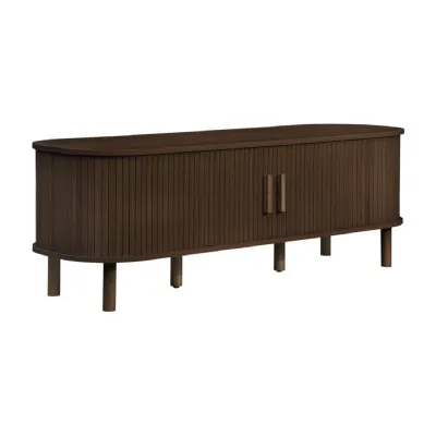 Axel Fluted Small TV Unit Walnut
