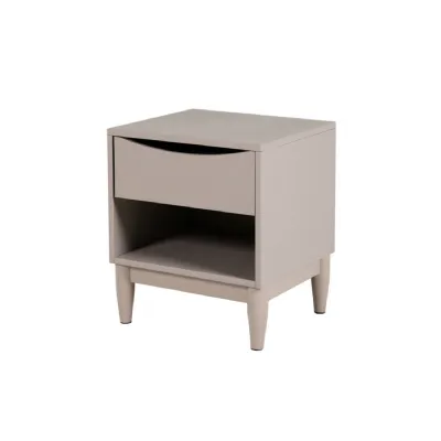 Grey Painted Wooden Bedside Table
