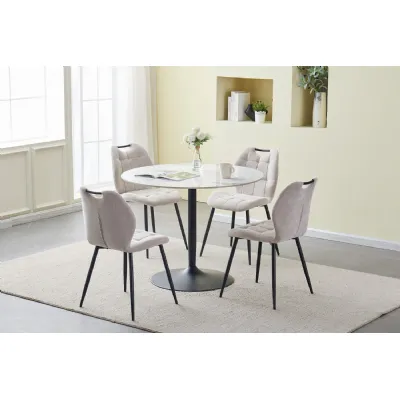 Alva Dining Chair Beige (4 Box)