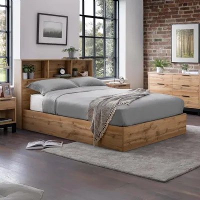 Bali Ottoman Storage 90cm Single Bed Light Oak