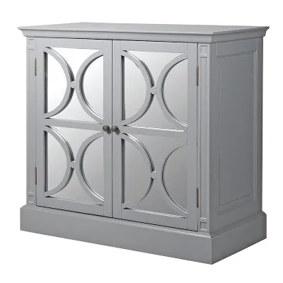 Grey 2 Drawer Cupboard