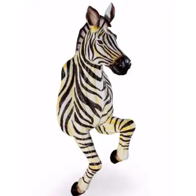 Running Zebra Wall Hanging Figure