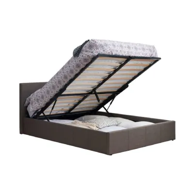 120cm Berlin Fabric Ottoman Grey