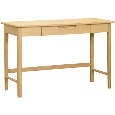Light Oak 1 Drawer Dressing Table with Cut Out Handle