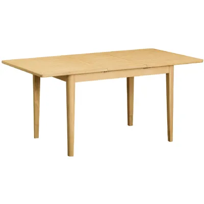 Light Oak Rectangle Extending Scandinavian Dining Table