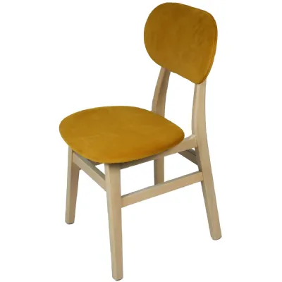 UPHOLSTERED DINING CHAIR MUSTARD PAD