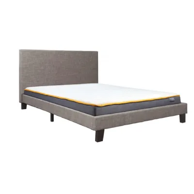 135cm Berlin Fabric Bed Grey