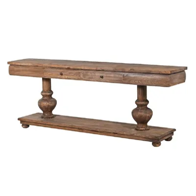 Antiqued Elm Console Table