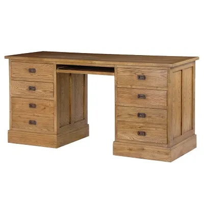 Antique Oak Banker Desk