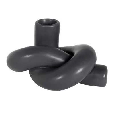 Grey Knot Candle Holder