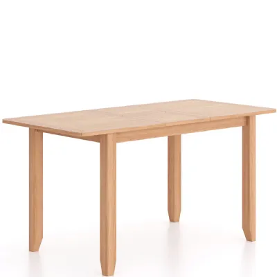 Natural Oak 4 to 6 Seater Extending Dining Table with Smooth Pull Out Extension