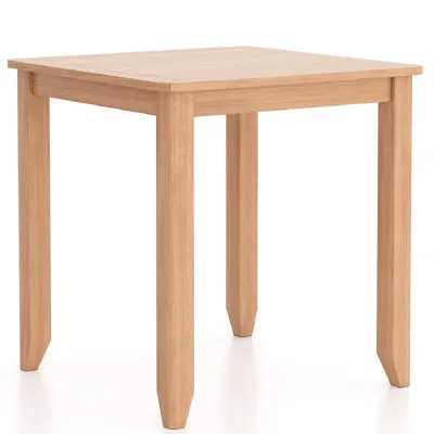 Modern Solid Oak Square 2 Seater Dining Table with Tapered Legs