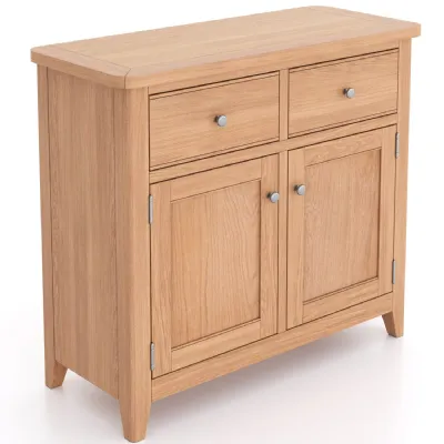 Modern Oak Matt Lacquer Finish Medium 2 Door 2 Drawer Sideboard