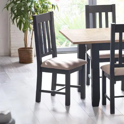 Set Of 2 Bordeaux Dining Chairs Dark Grey