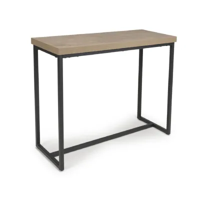 Rustic Oak Wooden Console Table with SmarTops Surface