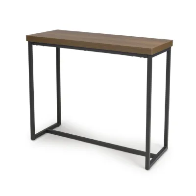 Smoked Oak Wooden Console Table with SmarTops Surface