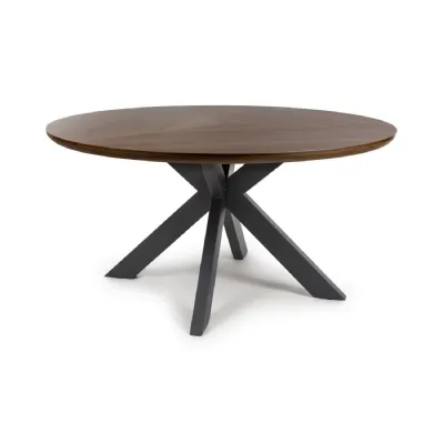 Smoked Oak Round Dining Table SmarTops 150cm
