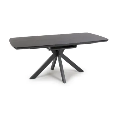 Black Ash Rectangular Extending Dining Table 140 to 180cm