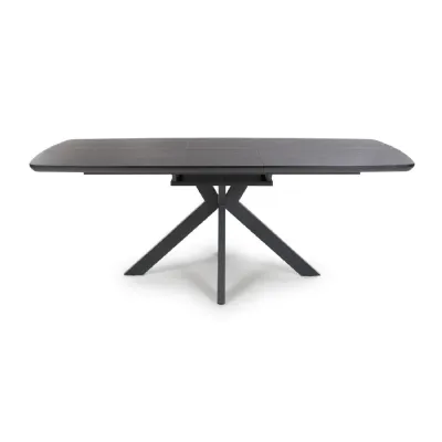 Black Ash Rectangular Extending Dining Table 160 to 200cm