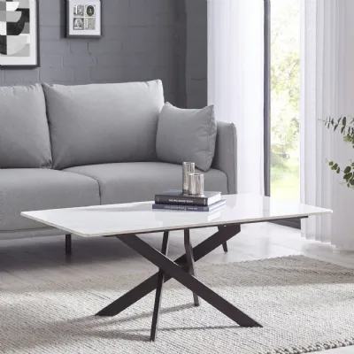 Bradley White Marble Coffee Table