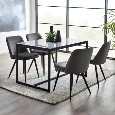 Set Of 2 Burgess Dining Chairs Grey