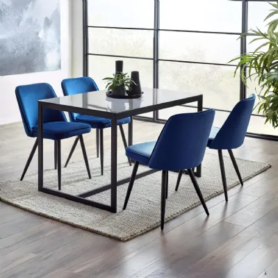 Set Of 2 Burgess Dining Chairs Blue