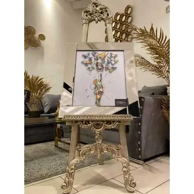 Butterfly Balloon Graffiti Wall Art Mirror Frame
