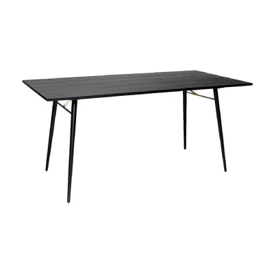 Black and Copper Small 120cm Dining Table Metal Legs