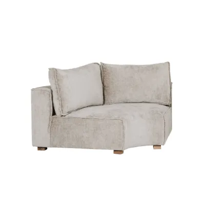 Mink Fabric Scatter Back Modular Corner Sofa Section