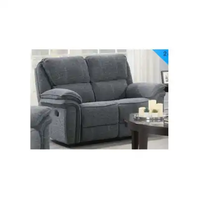 Belair Grey Fabric 2 Seater Recliner Sofa