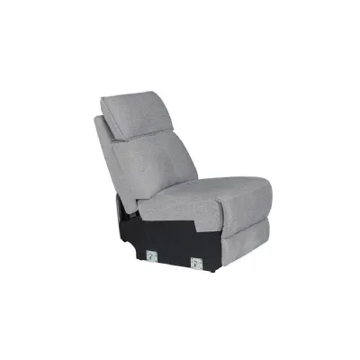 Greige Fabric Armless Sectional Modular Seat