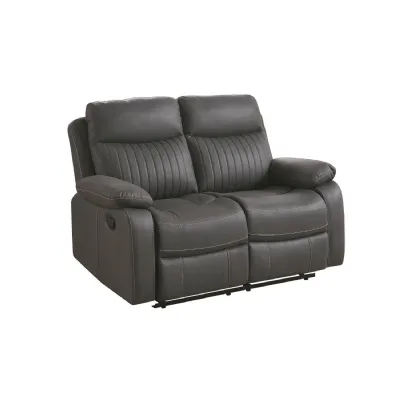 Dark Grey Fabric 2 Seater Manual Recliner Sofa