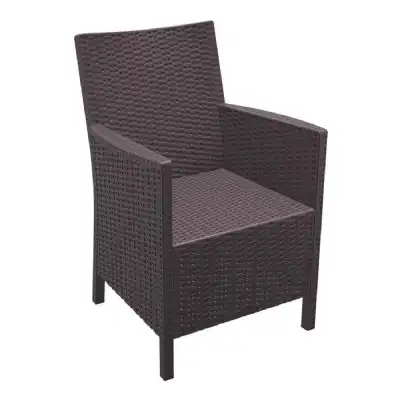 Calgary Brown Rattan Arm Chair