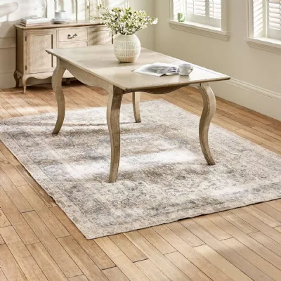 Camille French Style Rectangular 4 6 Seater Extending Dining Table Limed Oak