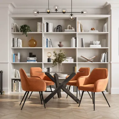 Capri Glass And Black Dining Table