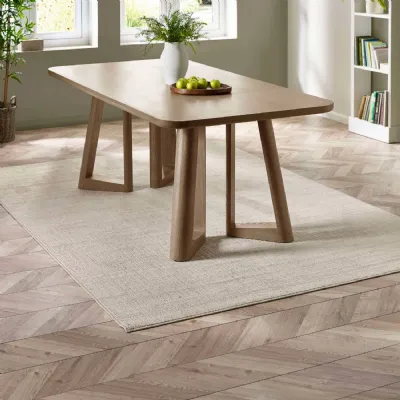 Caravelle Rectangular 4 6 Seater Dining Table Smokey Oak Effect