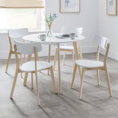Set Of 2 Casa Dining Chairs White Oak