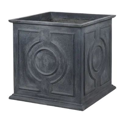 Extra Large Lead Effect Square Planter